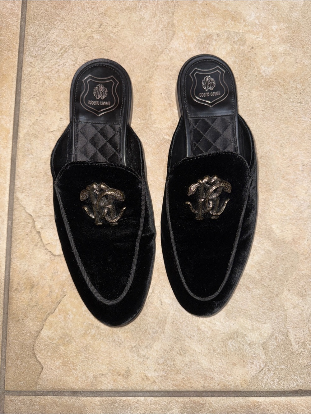 Gently Worn Roberto Cavalli Men’s Loafer Slides Sise 42.5